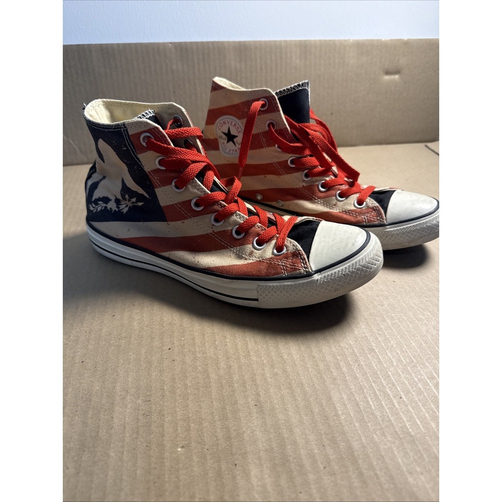 Converse Chuck Taylor American Flag Eagle Mens 9,  Women 11, High Hi Top Shoes